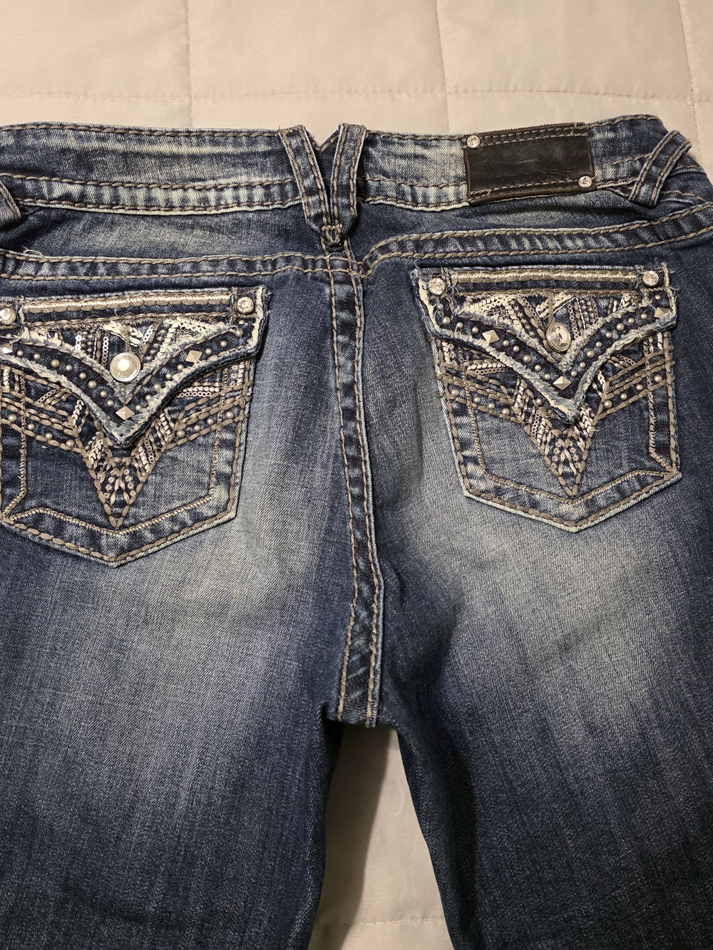 Embellished Back-Pocket Vigoss The New York Women’s Denim Capri  Sz 14